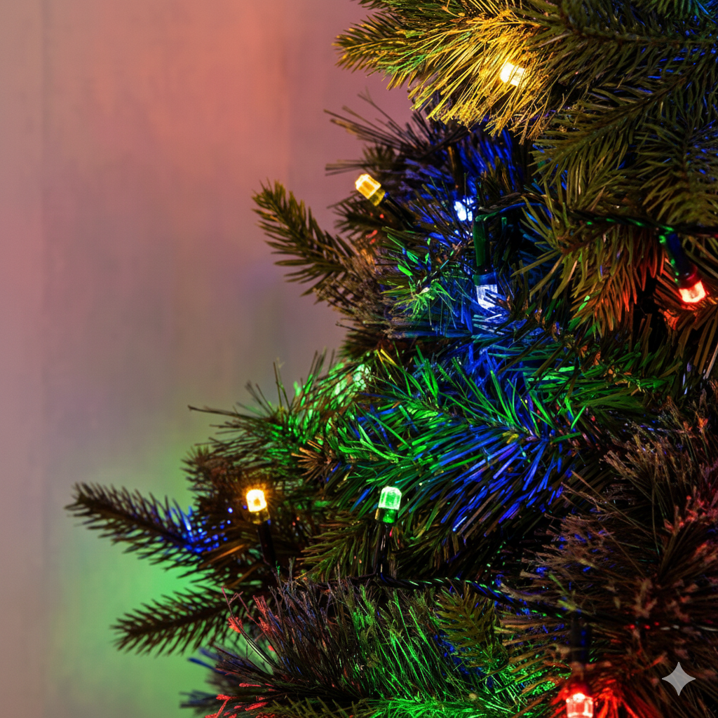 Extensión luz LED lineal – 100 luces – 7,5 metros con cable verde