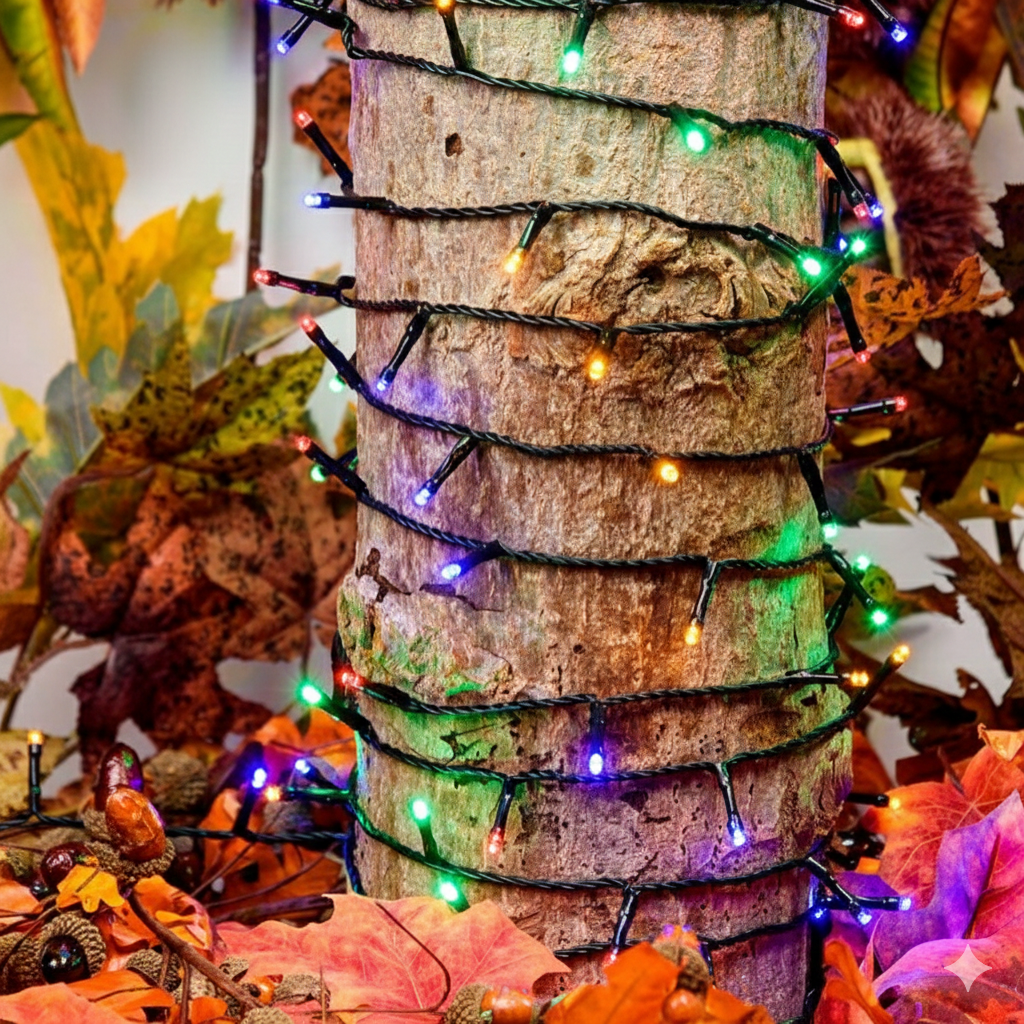 Extensión luz LED lineal – 100 luces – 7,5 metros con cable verde