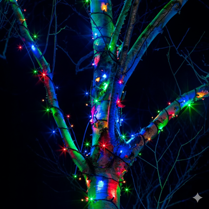 Extensión luz LED lineal – 100 luces – 7,5 metros con cable verde