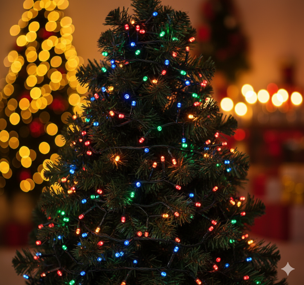 Extensión luz LED lineal – 100 luces – 7,5 metros con cable verde