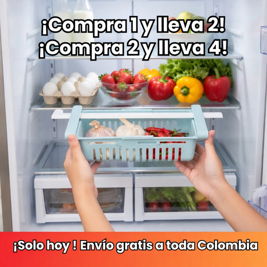 🚨 ¡HOY es tu día! Paga 1 y llévate 2, o Paga 2 y llévate 4 😱 – ¡Duplica el espacio de tu nevera en segundos y organiza todo sin complicaciones!