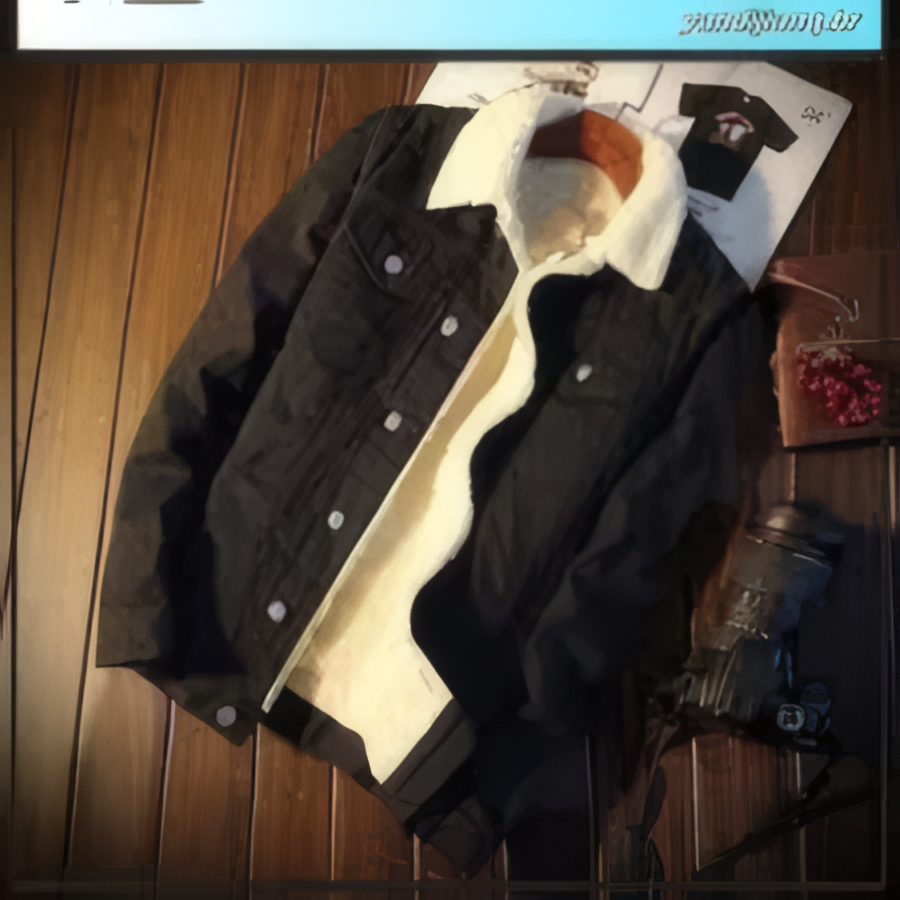 Chaquetaen gamuza  com ovejero luxo