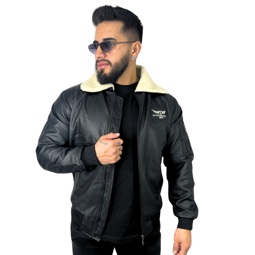 CHAQUETA LOGAN CUELLO-CUEROTEX PREMIUM