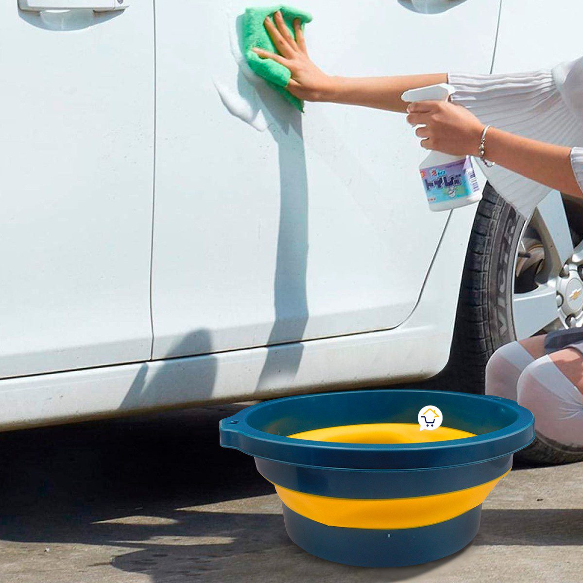 Balde Plegable Multiusos Cubeta Retráctil