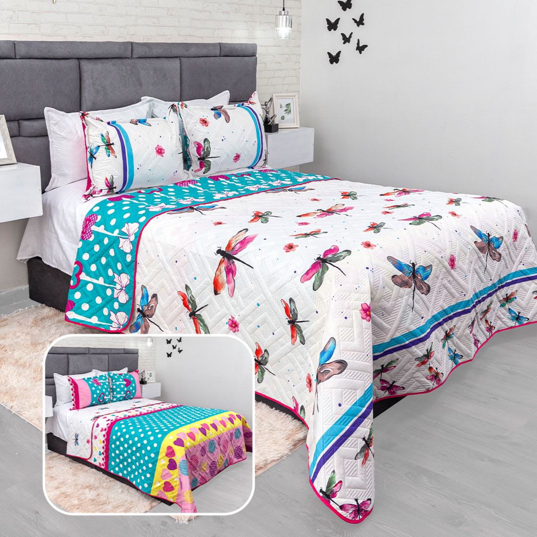 ¡Oferta Especial! Colcha Española Doble importada + 2 Fundas de Almohada ¡Gratis! Solo hoy