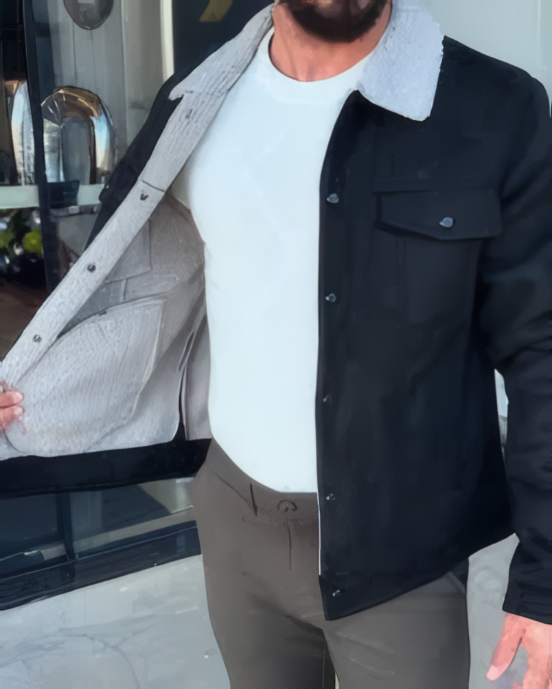 Chaquetaen gamuza  com ovejero luxo