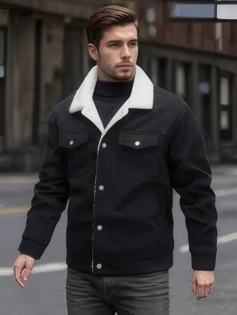 Chaquetaen gamuza  com ovejero luxo