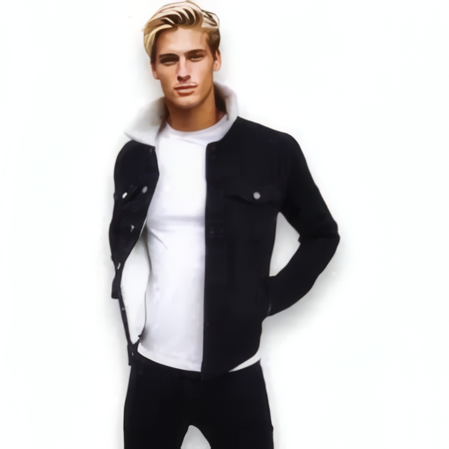 Chaquetaen gamuza  com ovejero luxo