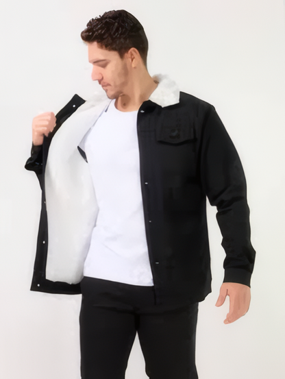 Chaquetaen gamuza  com ovejero luxo