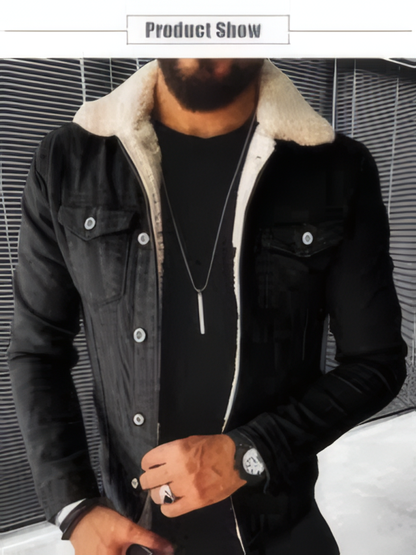 Chaquetaen gamuza  com ovejero luxo