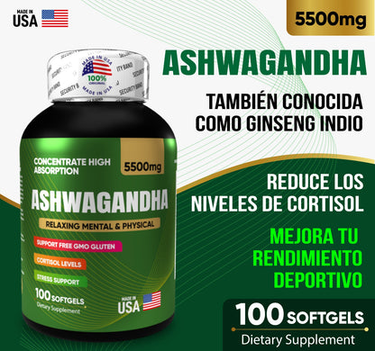 Ashwagandha KSM-66 5500 mg Softgels