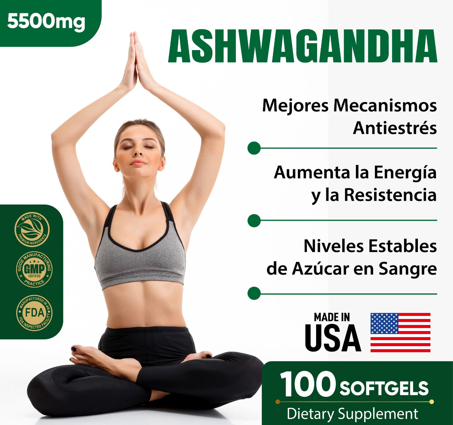 Ashwagandha KSM-66 5500 mg Softgels