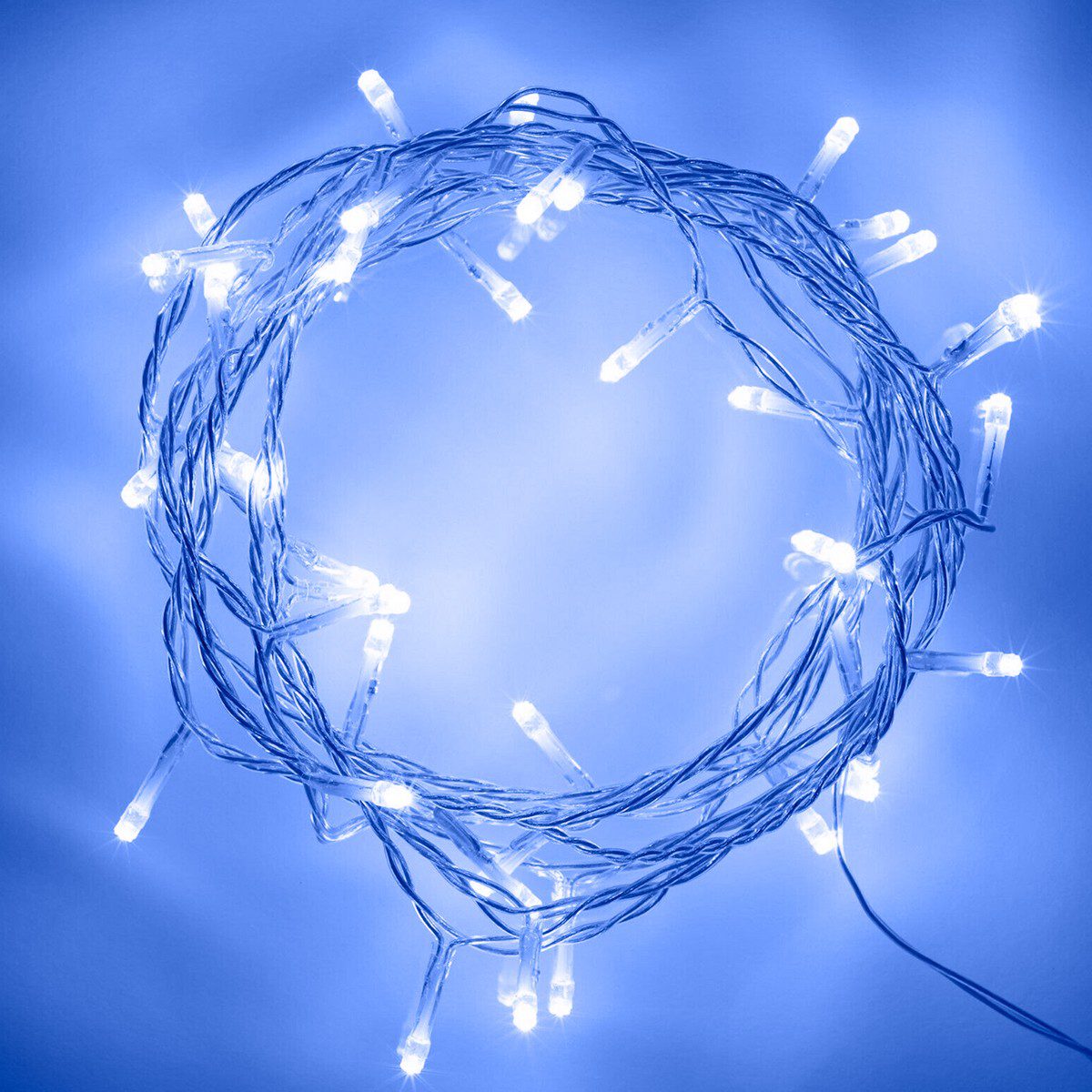 💙✨ Decora tu Navidad con estilo: ilumina tus espacios con la Extensión LED Lineal Azul de 6 m y 100 luces brillantes 🎄💫