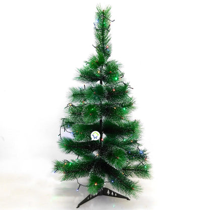 🎄✨ Decora tu hogar con el espíritu navideño: Árbol de Navidad 90 cm con luces, estrella y bolas de regalo incluidas 🎁💫